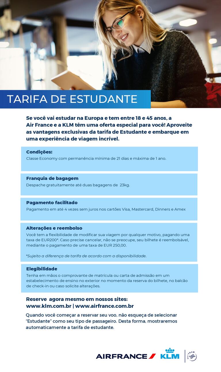 Vantagens AirFRance KLM