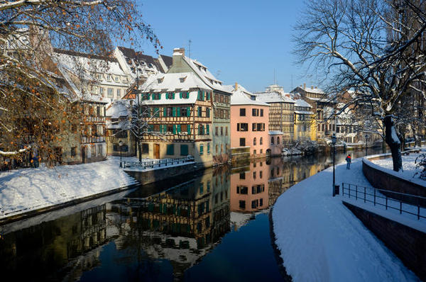 Inverno na cidade de Strasbourg